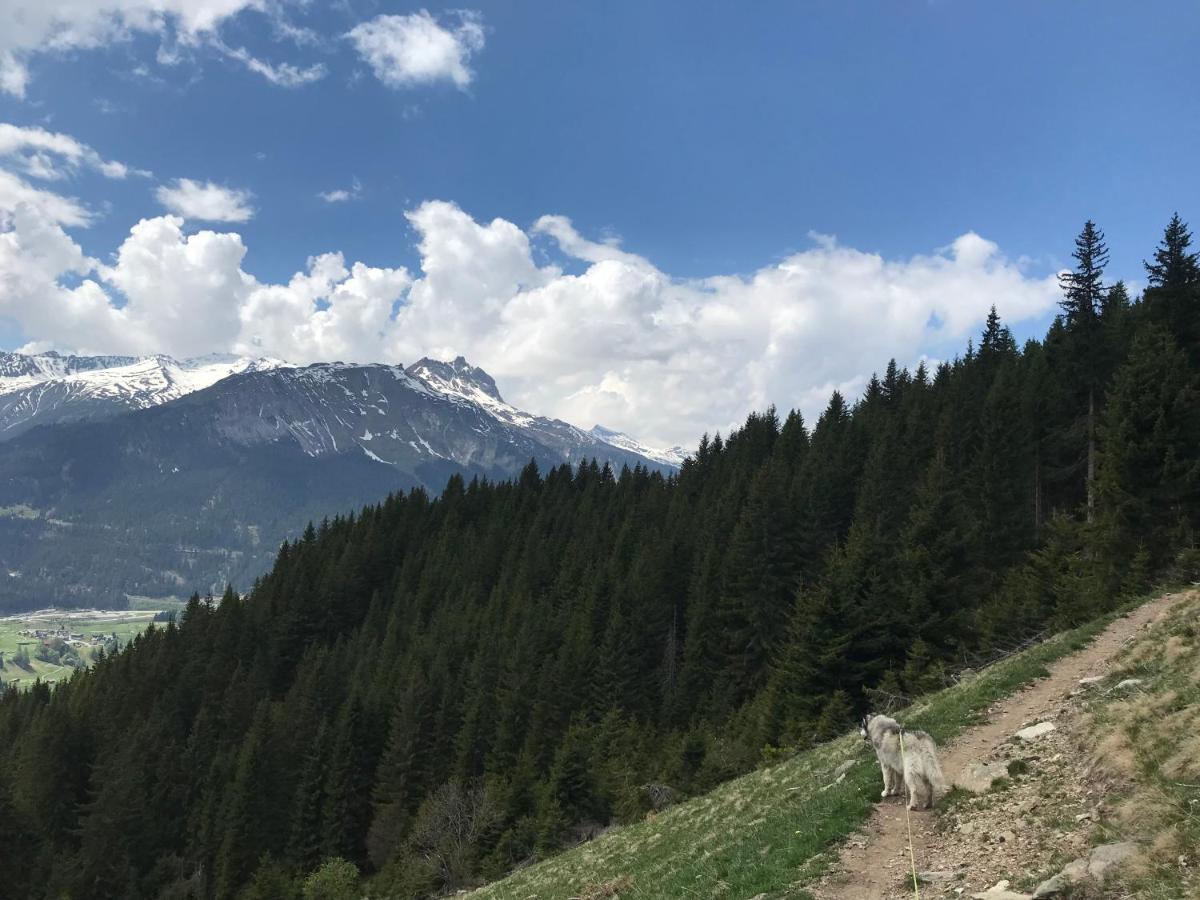 Ferienwohnung Uf Z'Enisch Klosters Exteriör bild